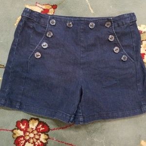 High waisted sailor shorts